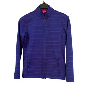 EP NY Golf Reversible Lightweight Zip-Up Jacket Navy/Red Size Medium Mock Neck